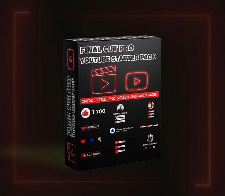 Final Cut Pro Youtube Starter Pack (Intros, End Screens & More)