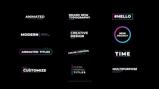 Premiere Pro Modern Titles