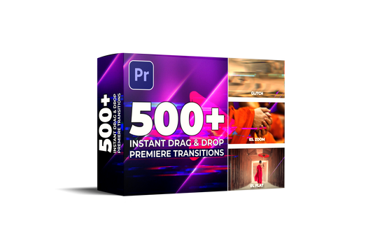 500 + Instant Drag & Drop Premiere Transitions