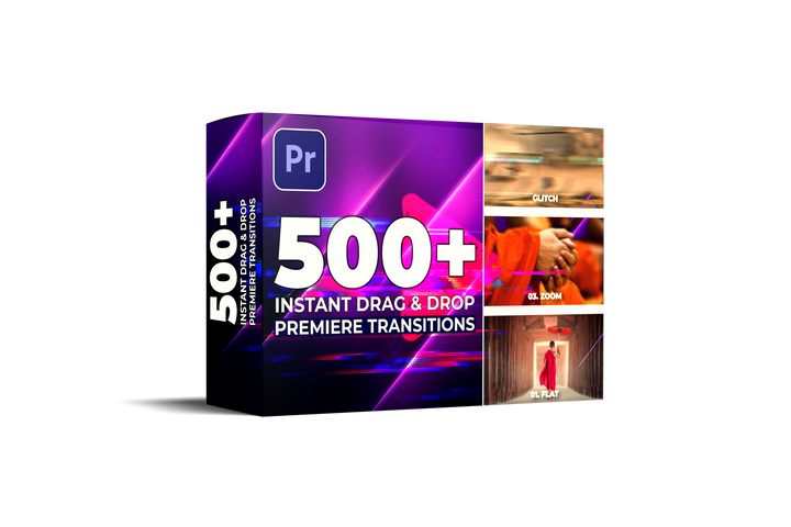 500 + Instant Drag & Drop Premiere Transitions