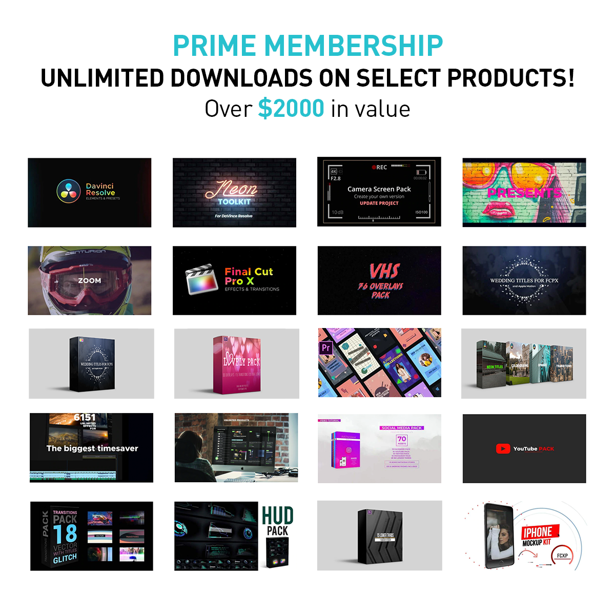 Prime Membership | Unlimited Downloads on Select Products | *34% Savings on Annual Membership