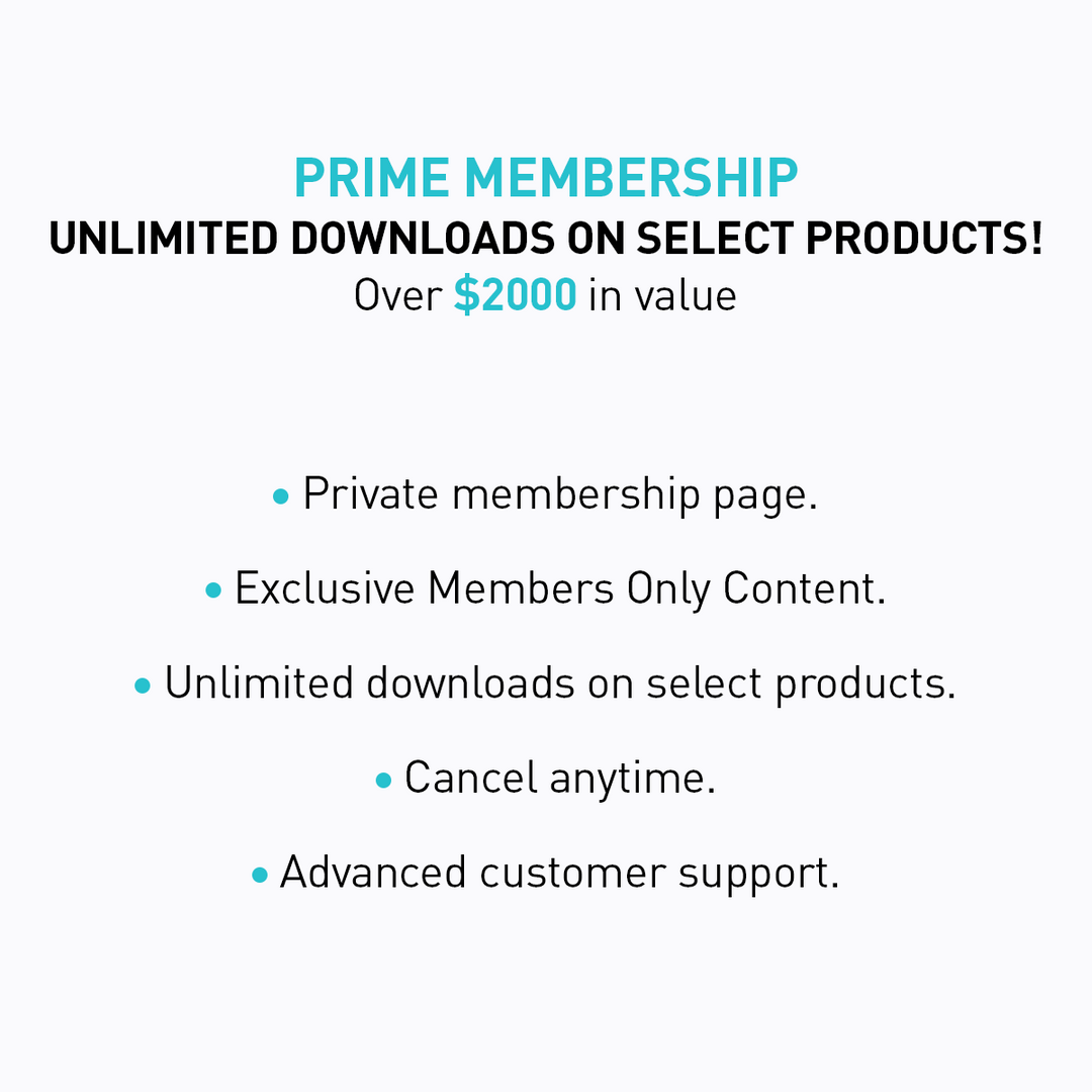 Prime Membership | Unlimited Downloads on Select Products | *34% Savings on Annual Membership